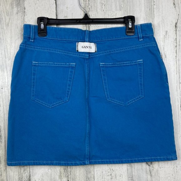 Ganni Dresses & Skirts - Ganni 1836 Sheldon Denim mini skirt blue size 42 EU/10 US